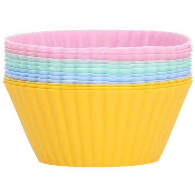 Formy do pieczenia babki Springos silikonowe kolorowe 7 cm 12 szt (5907719437286) - obraz 10