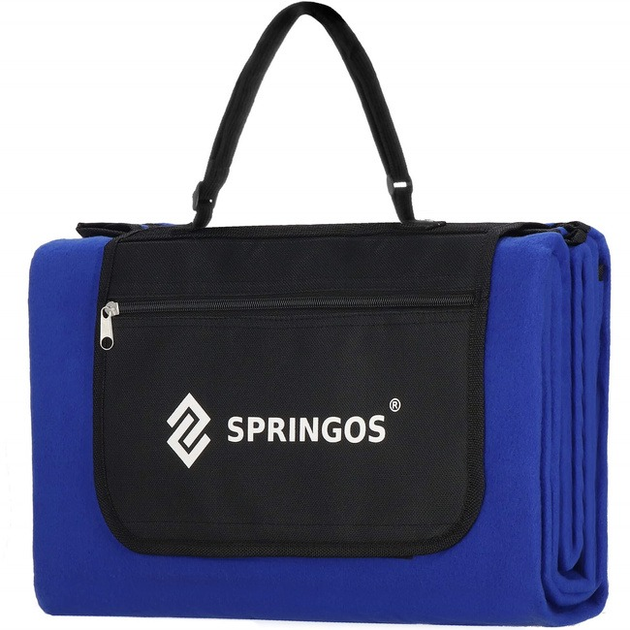 Ковдра для пікніка Springos пляжна 200 x 150 см синя (5907719450612) - зображення 1