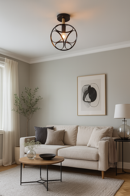 Люстра стельова чорна металева Loft Sphere Sneha (99510352319/1) - зображення 4