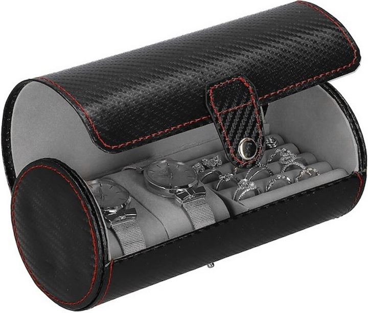 Шкатулка для годинників Springos HA1064 чорно-сіра 20 x 9 x 9 см (5907719433356) - зображення 8