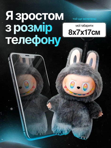 Мягкая игрушка Labubu Energy Series 17 см (Серия 3) — Лабубу плюшевый брелок-сюрприз для рюкзака, сумки, ключей - изображение 3