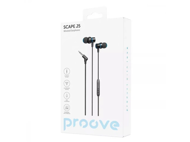 Навушники із мікрофоном Proove Scape J5 3.5mm Black (WESJ50000801) - Фото 2 Навушники із мікрофоном Proove Scape J5 3.5mm Black (WESJ50000801) - зображення 2