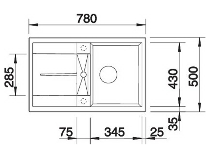 Кухонна мийка Blanco - METRA 45 S 527105 - зображення 5