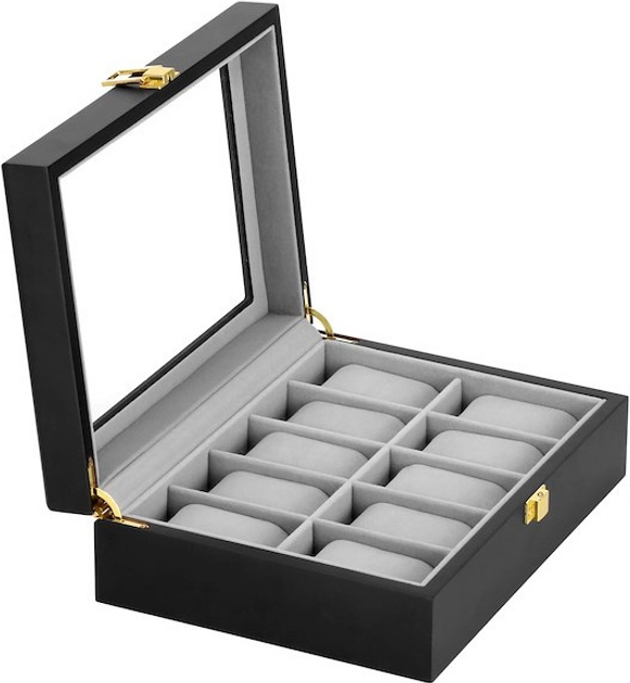 Шкатулка для годинників Springos HA1066 чорно-сіра 26.5 x 20 x 8 см (5907719433455) - зображення 4