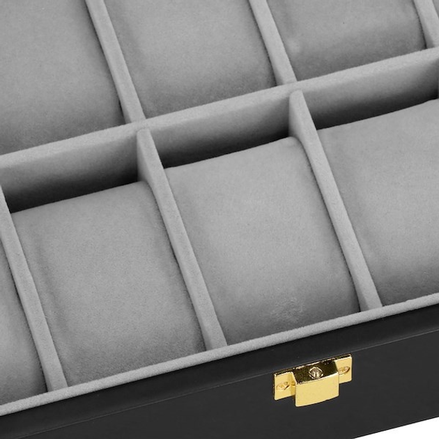 Шкатулка для годинників Springos HA1066 чорно-сіра 26.5 x 20 x 8 см (5907719433455) - зображення 10