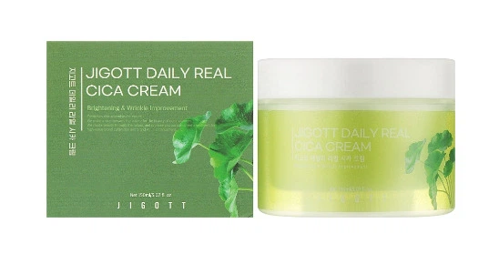 Крем для чувствительной кожи Jigott Daily Real Cica Cream, с центелой, 150 мл (8809541282621) - Фото 1 Крем для чувствительной кожи Jigott Daily Real Cica Cream, с центелой, 150 мл (8809541282621) - изображение 1