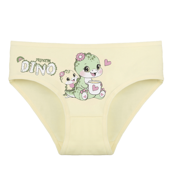 Трусы слипы для девочки с принтом Princess DiNO - Donella - 4171PB125 - 86-92 см - Желтый - Фото 1 Трусы слипы для девочки с принтом Princess DiNO - Donella - 4171PB125 - 86-92 см - Желтый - изображение 1