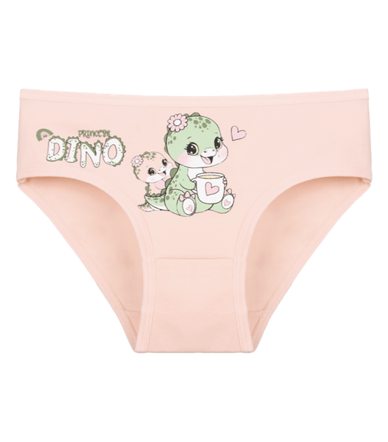 Трусы слипы для девочки с принтом Princess DiNO - Donella - 4171PB125 - 86-92 см - Персиковый - Фото 1 Трусы слипы для девочки с принтом Princess DiNO - Donella - 4171PB125 - 86-92 см - Персиковый - изображение 1
