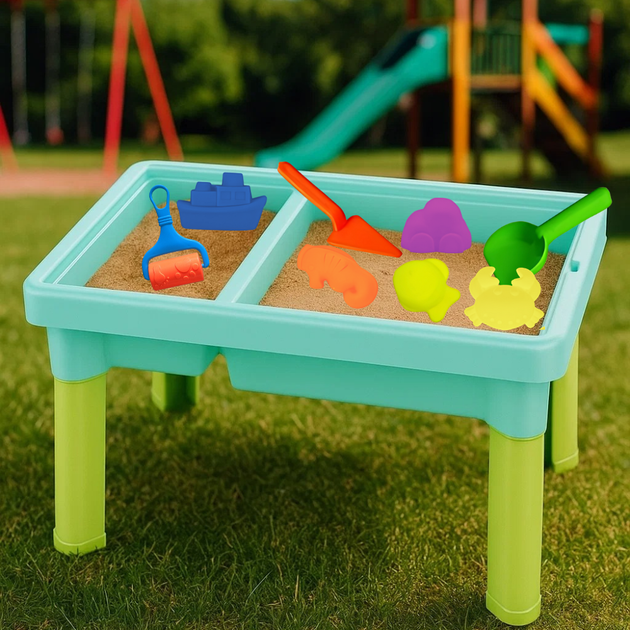 Набор детский стол с кинетическим песком и аксессуарами "Sand Table Set",инструмент,масса и формочки для лепки MS-09 - изображение 2
