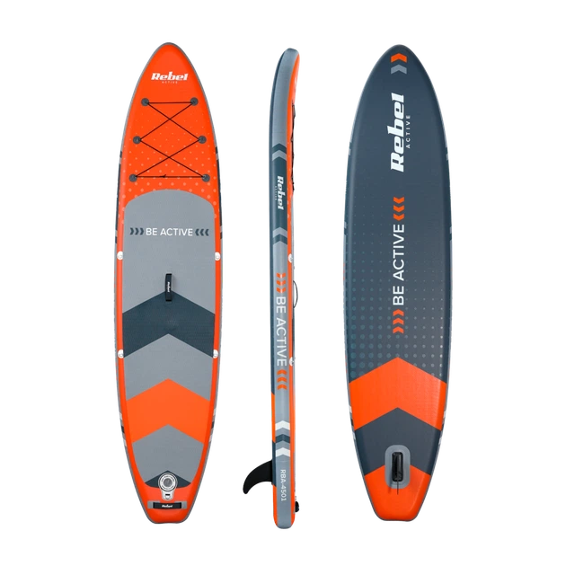 SUP дошка 350см Rebel ACTIVE RBA-4501-OR с аксессуарами сапборд 170 кг 350 x 81 х 15 см Orange - изображение 4