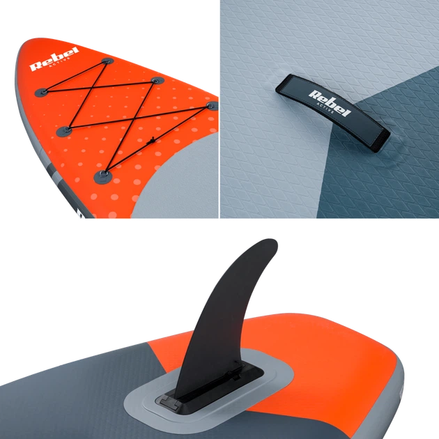 SUP дошка 350см Rebel ACTIVE с аксессуарами сапборд 150 кг 350 x 81 х 15 см Orange - изображение 7
