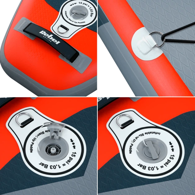 SUP дошка 350см Rebel ACTIVE с аксессуарами сапборд 150 кг 350 x 81 х 15 см Orange - изображение 5