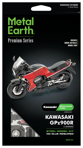 Металлический 3D конструктор "Мотоцикл Kawasaki GPz900R" - Фото 7 Металлический 3D конструктор "Мотоцикл Kawasaki GPz900R" - изображение 7