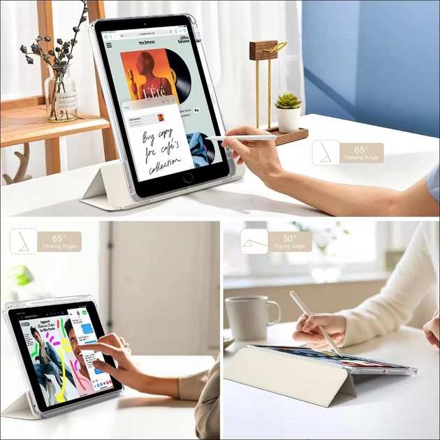 Раздвижной чехол обложка Pulling Separation + Pencil Holder BBM1 для iPad 10.2" 2019/2020/2021 Кремовый - изображение 7