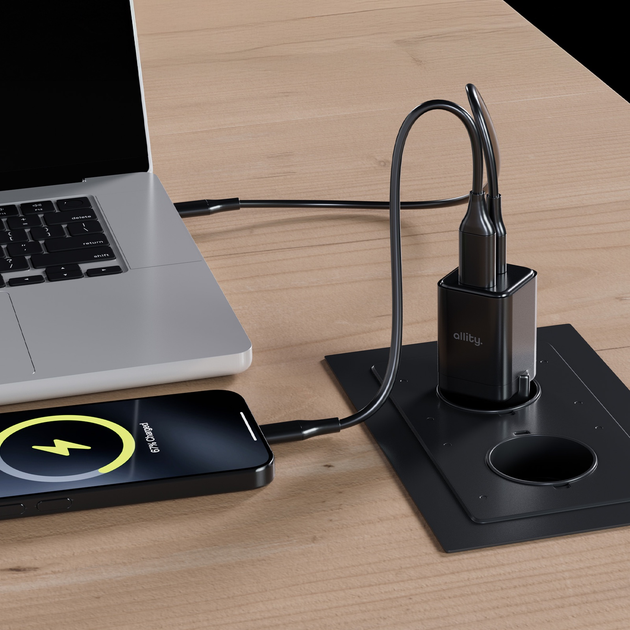 Ładowarka sieciowa Allity GaN PD QC ATC-01-30WAC 1x USB-C 1x USB-A 30W Black (5906667550153) - obraz 8