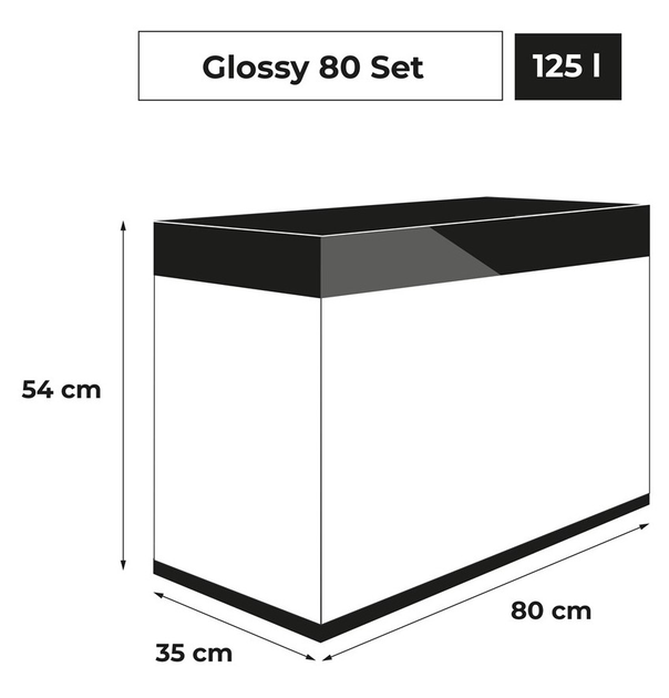 Акваріумний набір Aquael Clossy ST 80 D&N 125 L Чорний (5905546341905) - зображення 17