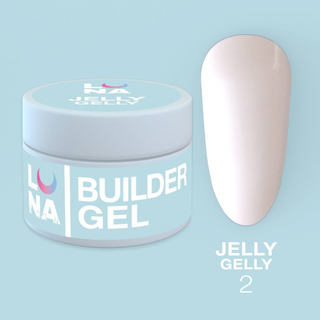 Моделирующий гель-желе LUNAMoon Jelly Gelly №2 на 15 мл - для наращивания и укрпеления ногтей - Фото 4 Моделирующий гель-желе LUNAMoon Jelly Gelly №2 на 15 мл - для наращивания и укрпеления ногтей - изображение 4