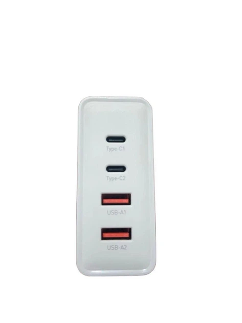 Сетевое зарядное устройство 100W Essager GAN для ноутбука быстрая зарядка QC3.0/PD3.0 4 порта 2 x Type-C + 2 x USB-A White - Фото 3 Сетевое зарядное устройство 100W Essager GAN для ноутбука быстрая зарядка QC3.0/PD3.0 4 порта 2 x Type-C + 2 x USB-A White - изображение 3