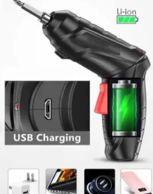 Аккумуляторный шуруповерт с комплектом насадок 47 в 1 USB в чемодане - изображение 2