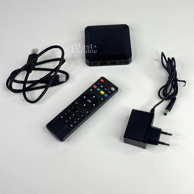 Смарт ТВ приставка Android 11.0 2/16Gb Allwinner, медиаплеер для телевизора с поддержкой WiFi, HDMI, USB, Ethernet, 4K, YouTube, Google Play, TV Box комплект с пультом, кабелем HDMI и блоком питания Черный X96Q-Black - изображение 4