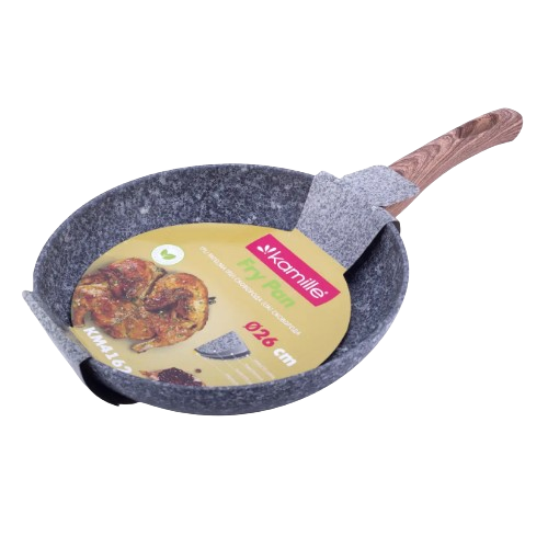 Сковорідка d26см алюміній а/п Grey marble 4162 KAMILLE - зображення 4