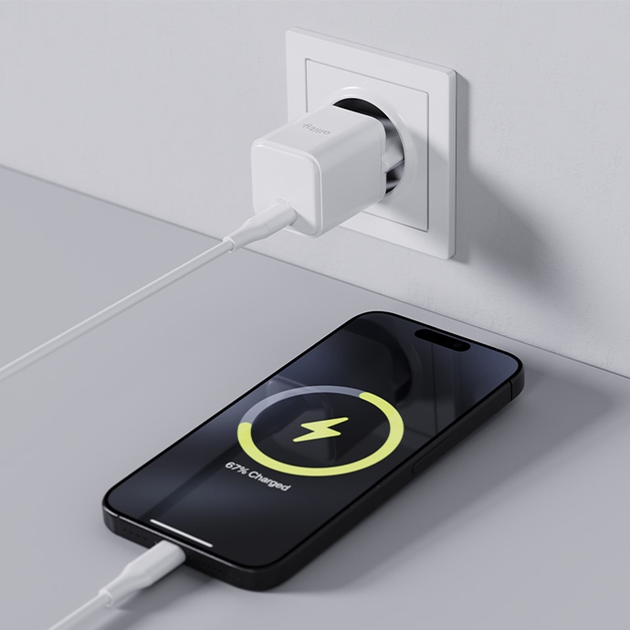 Зарядний пристрій Allity GaN PD QC ATC-01-20WC 1x USB-C 20W White (5906667550344) - зображення 7