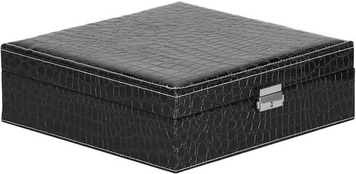 Шкатулка для прикрас Springos HA1075 чорна 26 x 26 x 8.5 см (5907719433707) - зображення 1