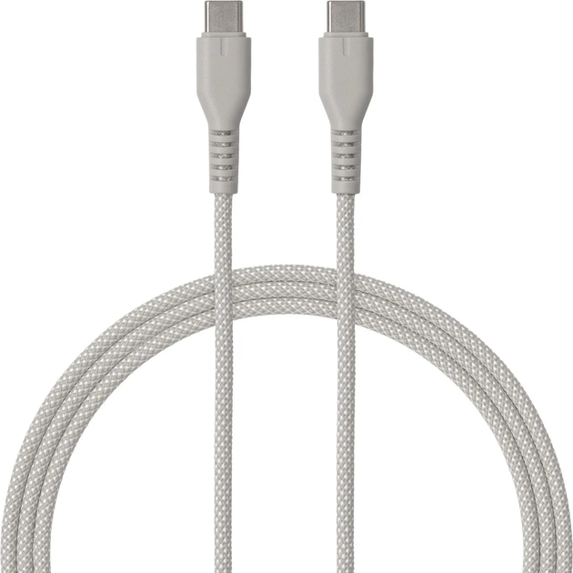 Kabel Qualo USB Type-C – USB Type-C 1.5 m Grey (5907457773080) - obraz 1