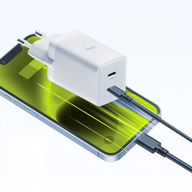 Зарядний пристрій Allity GaN PD QC ATC-01-45WCC 2x USB-C 45W White (5906667550375) - зображення 7