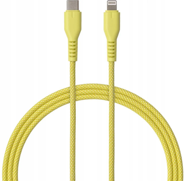 Kabel Qualo USB Type-C – Lightning 1.5 m Yellow (5907457773110) - obraz 1