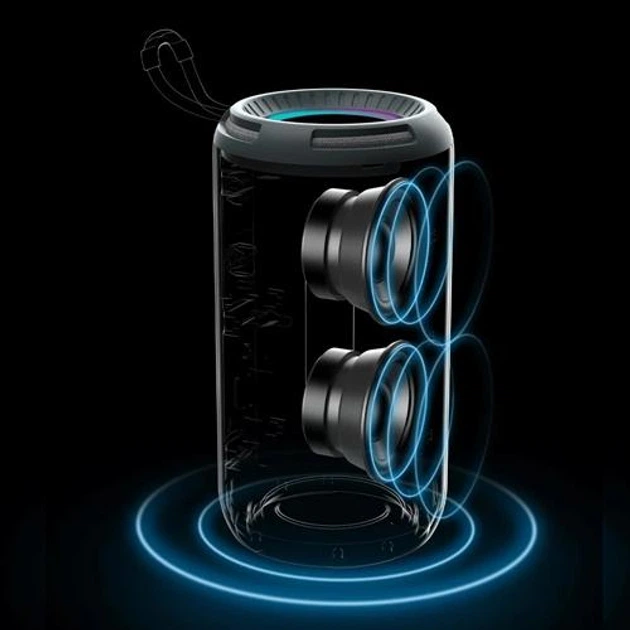 Bluetooth-колонка TG656, з RGB ПІДСВІЧУВАННЯМ, speakerphone, радіо, purple - изображение 2