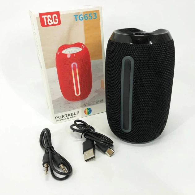 Портативна колонка TG 653 black з USB - изображение 13