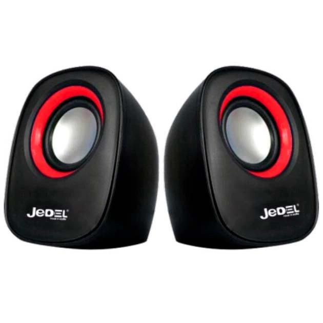 Комп'ютерні колонки Jedel M600 USB+3.5mm, 2x3W, 90Hz-20KHz, з регулятором гучності, дротові для комп'ютера або ноутбука Червоний-Чорний - Фото 1 Комп'ютерні колонки Jedel M600 USB+3.5mm, 2x3W, 90Hz-20KHz, з регулятором гучності, дротові для комп'ютера або ноутбука Червоний-Чорний - зображення 1