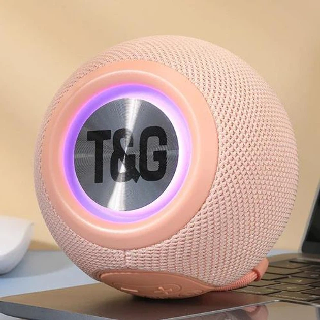 Bluetooth-колонка TG337 з RGB ПІДСВІЧУВАННЯМ, speakerphone, радіо, pink - зображення 2