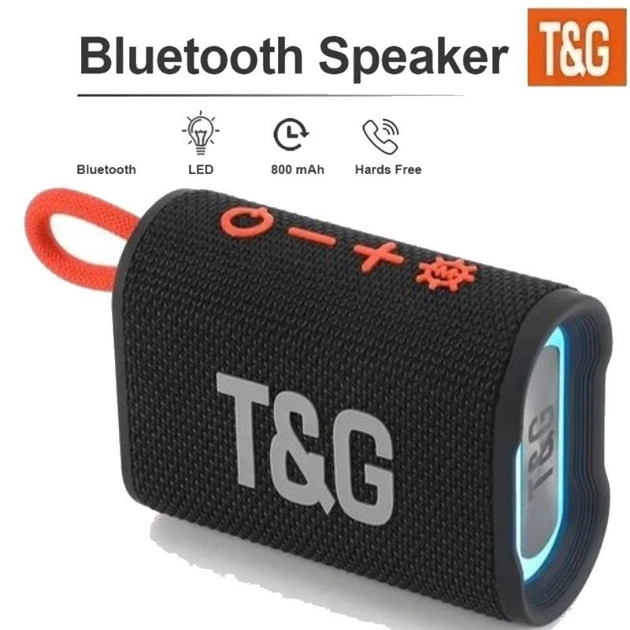 Портативна колонка TG-396 black Bluetooth - Фото 1 Портативна колонка TG-396 black Bluetooth - изображение 1