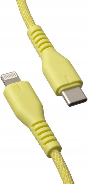 Kabel Qualo USB Type-C – Lightning 1.5 m Yellow (5907457773110) - obraz 4
