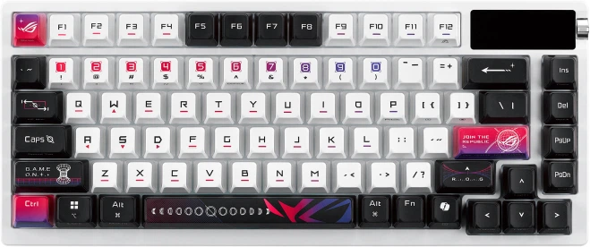 Клавиатура беспроводная Asus ROG Azoth X NX Snow V2 EN PBT