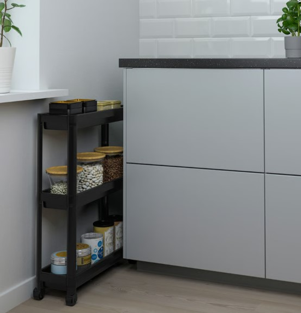 Візок IKEA VESKEN 54 x 18 x 71 см Чорний - зображення 2