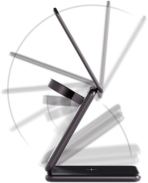 Ładowarka indukcyjna Allity AWC-230-22WMS 22.5W 3w1 Graphite (5906667550535) - obraz 4