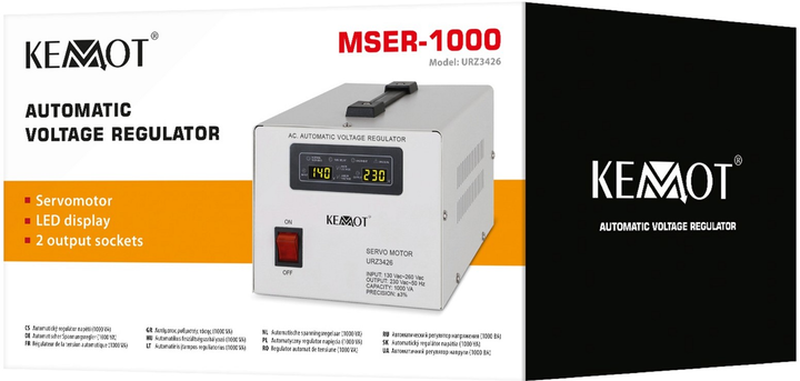Стабілізатор напруги Kemot MSER-1000 1000VA 3% (5901890048934) - зображення 5