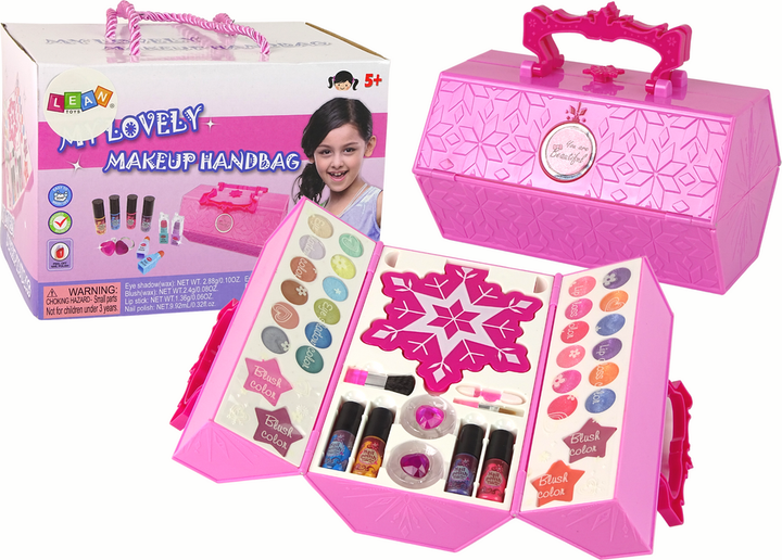 Zestaw piękności LEAN Toys Torba do makijażu z cieniami do powiek Różowy 15578 (5905679071113) - obraz 2