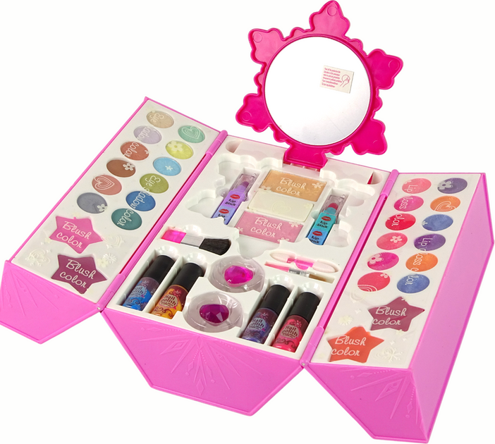 Zestaw piękności LEAN Toys Torba do makijażu z cieniami do powiek Różowy 15578 (5905679071113) - obraz 4