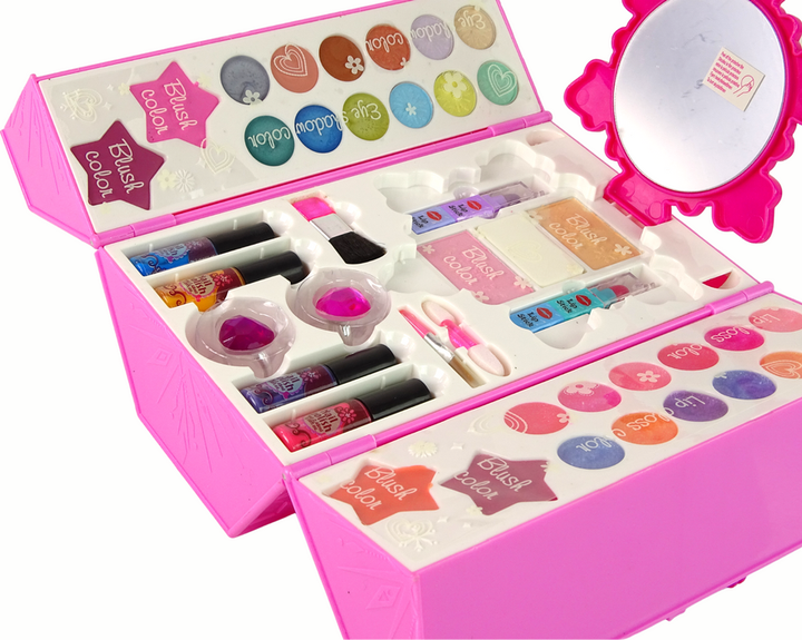 Zestaw piękności LEAN Toys Torba do makijażu z cieniami do powiek Różowy 15578 (5905679071113) - obraz 5