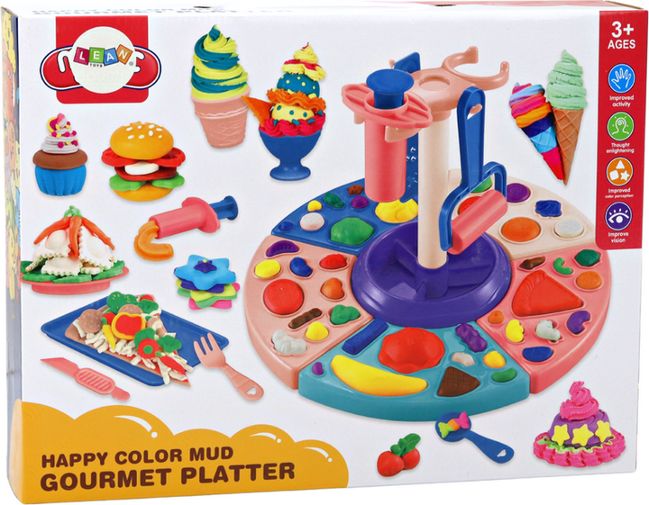 Zestaw piękności LEAN Toys Kuchnia z ciastoliną wyciskaczem i akcesoriami 17552 (5905991004011) - obraz 1