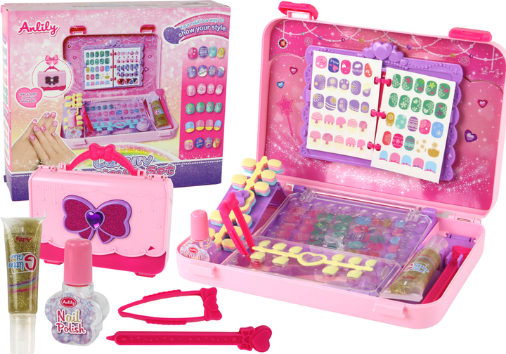 Манікюрний набір LEAN Toys Nail accessories case з наклейками та насадками для нігтів 16902 (5905884454961) - зображення 2