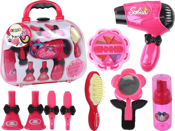 Zestaw piękności LEAN Toys w walizeczce z suszarką i akcesoriami 3403 (5905884457528) - obraz 2