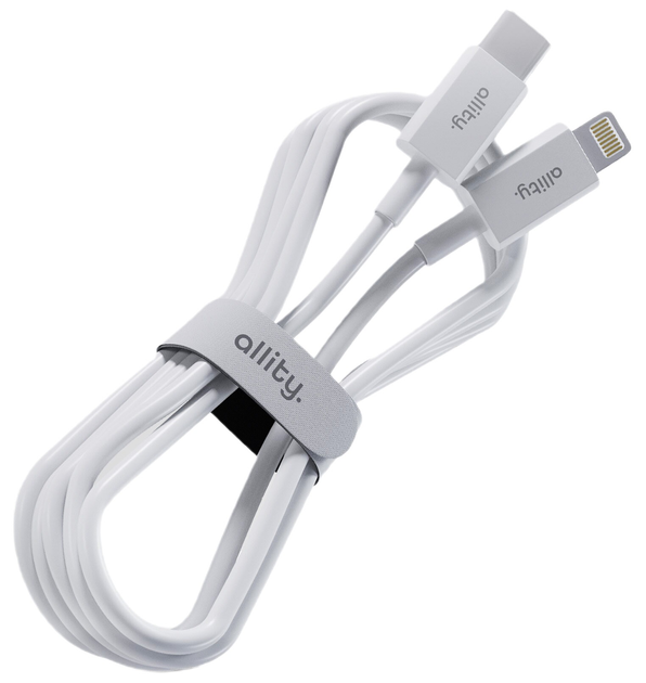 Kabel Allity AUC-03 USB-C - Lightning 2 m 27W White (5906667550115) - obraz 2