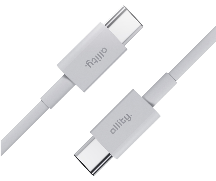 Kabel Allity AUC-03 USB-C - USB-C 2 m 60W White (5906667550146) - obraz 3