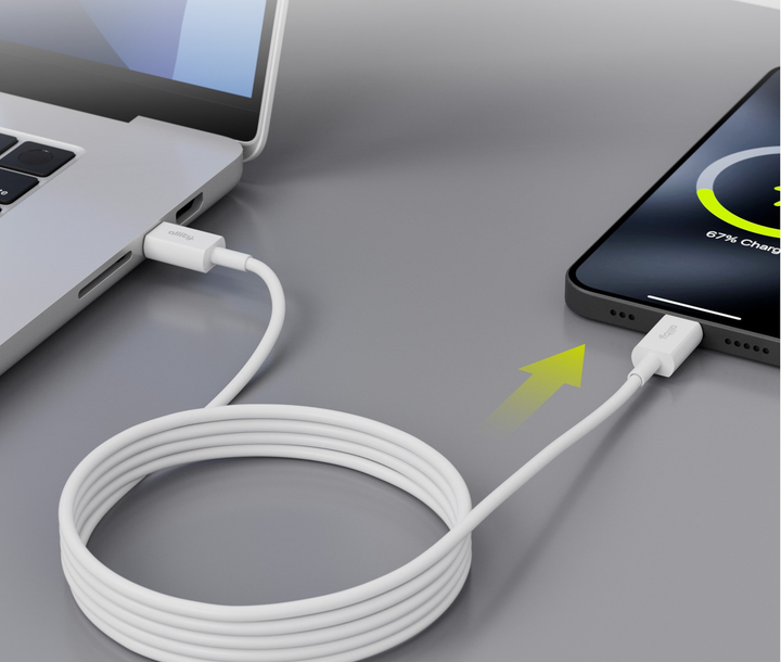 Kabel Allity AUC-03 USB-C - USB-C 2 m 60W White (5906667550146) - obraz 4