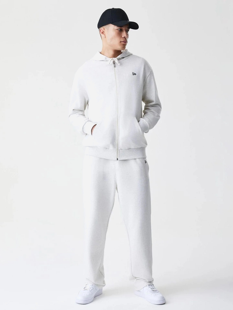 Bluza męska rozpinana streetwear z kapturem New Era Ne Premium Essential 60752360 XL Jasnoszara (0198976883038) - obraz 3